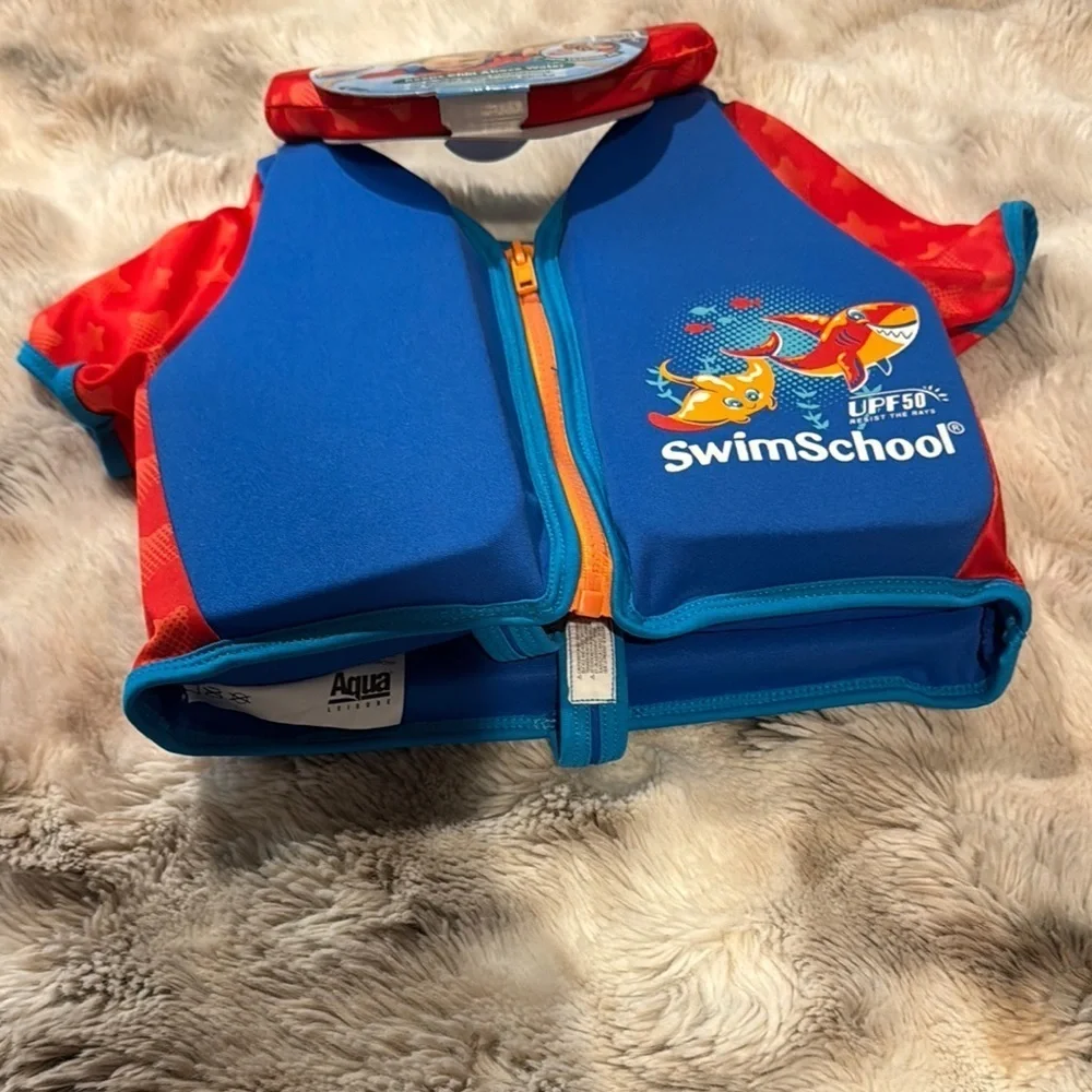 Kids Swim Vest - Blue and Red